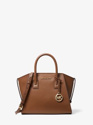 Avril Small Leather Top-Zip Satchel