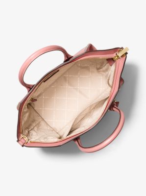 Avril Large Leather Top-Zip Satchel