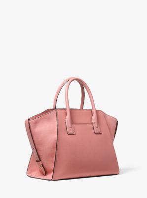 Michael Kors Avril Large Top Zip Satchel Shoulder Bag Sunset Rose