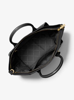 Avril Large Pebbled Leather Top-Zip Satchel | Michael Kors [US]
