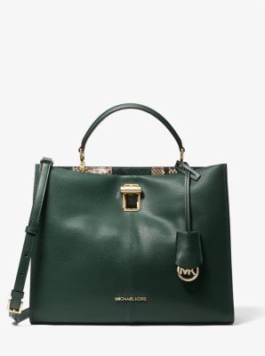  Michael Kors Marilyn Medium Satchel  Green Multi One Size  : Clothing, Shoes & Jewelry