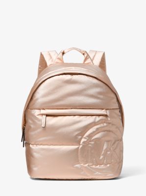 Michael kors metallic rose gold backpack new arrivals