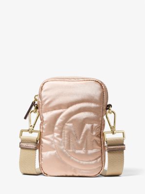 Rae Medium Quilted Metallic Cotton Blend Smartphone Crossbody Bag