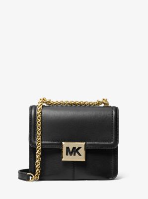 Michael Kors, Bags, Michael Kors Black Gold Chain Small Shoulder Bag