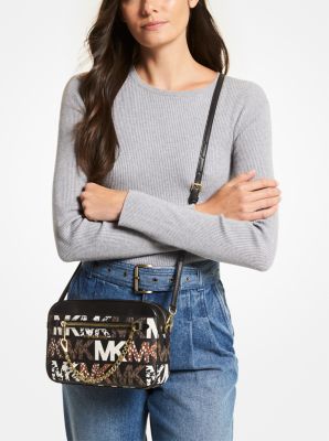 Jet Set Large Printed Leather Crossbody Bag