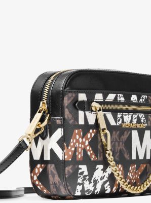 Jet Set Large Printed Leather Crossbody Bag