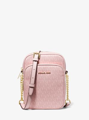 Michael Kors Jet Set Travel Medium Logo Crossbody Bag In Pink | ModeSens