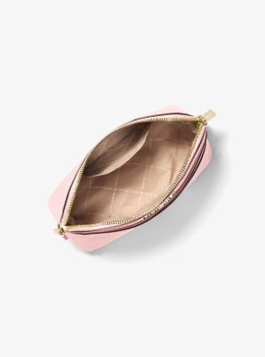 Michael Kors Jet Set Travel Medium Dome Leather Crossbody Powder Blush Pink