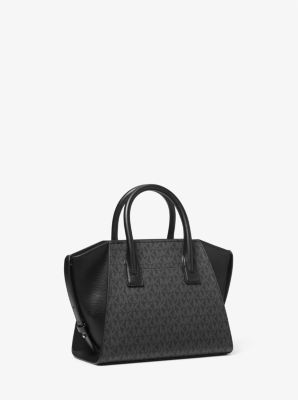  Michael Michael Kors Avril Small Logo Top-Zip Satchel - Black :  Clothing, Shoes & Jewelry