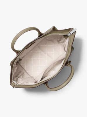 Avril Large Leather Top-Zip Satchel