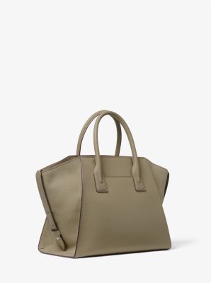 Avril Large Leather Top-Zip Satchel