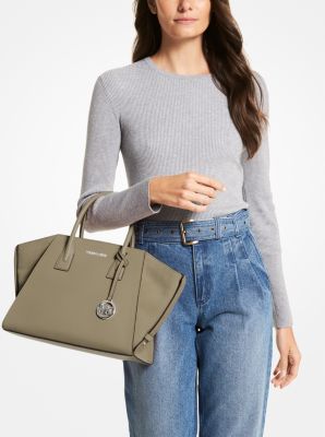 Michael Kors Avril Large Logo Top Zip Satchel