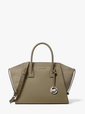 Avril Large Leather Top-Zip Satchel | Michael Kors