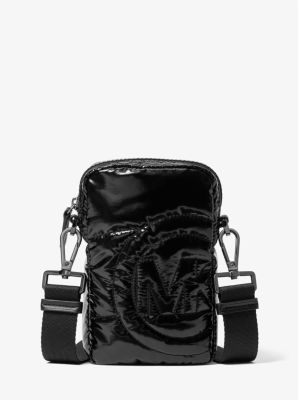 michael kors black patent leather crossbody