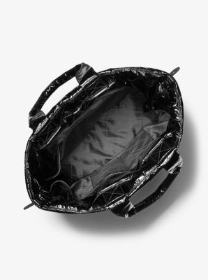 Michael Kors 'Hamilton' Embossed Leather Tote Bag Black