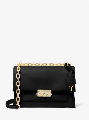 Michael Kors Cece Medium Flap Chain Shoulder Bag (Brown): Handbags:  .com