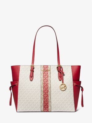 MICHAEL MICHAEL KORS Jet Set Large Color-Block Saffiano Leather Tote Bag -  $428