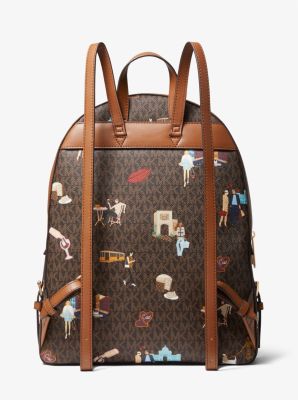 Michael Kors Jet Set Girls Jaycee Large Backpack School Bag Brown MK  Signature