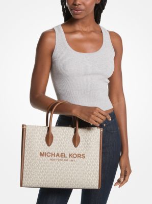 Michael Kors Mirella medium logo tote in vanilla