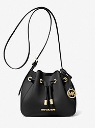 Phoebe Small Faux Leather Bucket Bag - BLACK - 35F2G8PM1O
