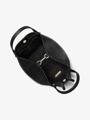 Phoebe Large Two-Tone Logo Bucket Bag image number 1