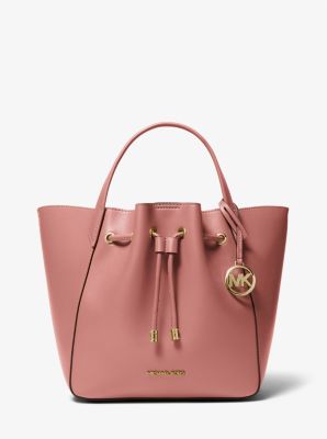 Phoebe Large Two-Tone Logo Bucket Bag