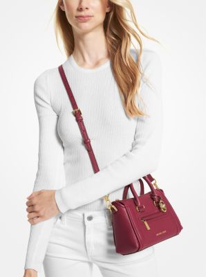 Tr&egrave;s petit sac &agrave; main Carine en cuir grain&eacute; in M&Ucirc;RE | Michael Kors