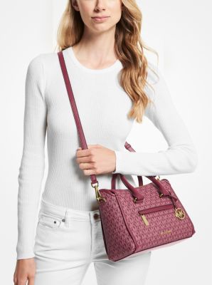 Carine Medium Logo Satchel in MORA MULTICOLOR | Michael Kors