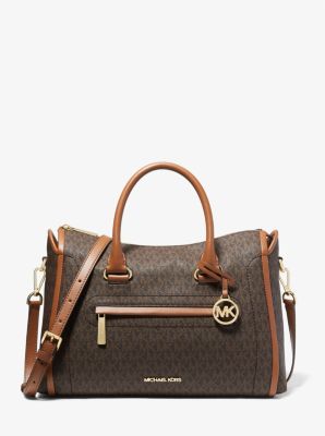 Michael kors best sale logo satchel