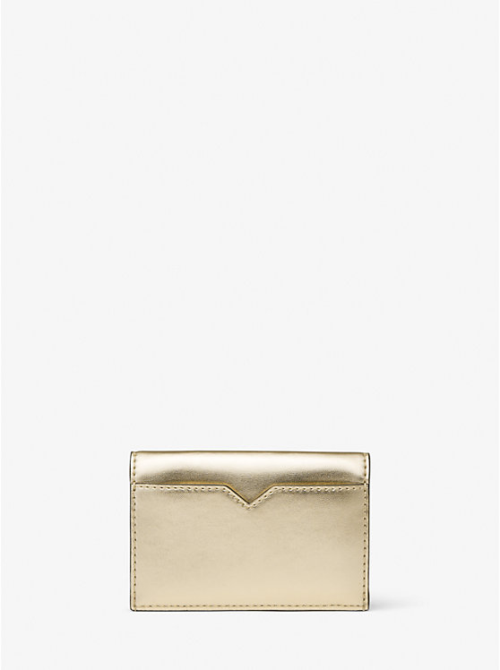 Metallic Faux Leather Card Case and Wallet Set image number 2