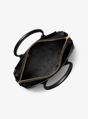 Henkeltasche Mercer Medium aus Leder und Signature-Logostoff mit Zierbändern image number 1