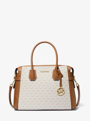 Mercer Medium Signature Logo and Leather Belted Satchel image number 0