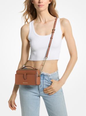 Jet Set Medium Saffiano Leather Smartphone Double-Zip Crossbody