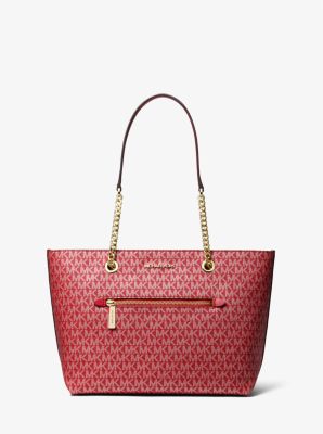 Michael Kors Jet Set Metallic Logo Chain Tote Bag