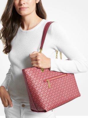 Michael Kors Powder Pink Leather Jet Set Travel Chain Tote Michael Kors |  The Luxury Closet