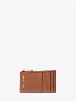 Porte-cartes Jet Set Travel de taille moyenne en cuir in LUGGAGE | Michael Kors