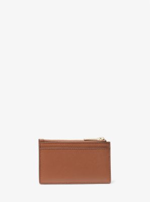 Porte-cartes Jet Set Travel de taille moyenne en cuir in LUGGAGE | Michael Kors