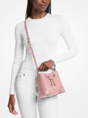 Mercer Small Logo Embossed Leather Bucket Bag