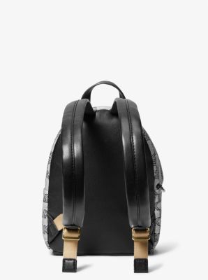 Michael Kors Maisie Xs 2 in 1 Backpack + Pouch Jacquard Logo Mk Leather Black