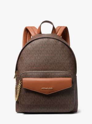 Michael Kors Brooklyn Medium Signature Logo Backpack $298 NWT Packed