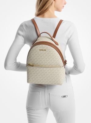 White michael kors store backpack