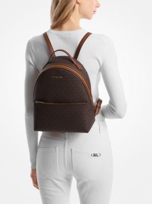 Michael Kors Brooklyn Medium Signature Logo Backpack $298 NWT