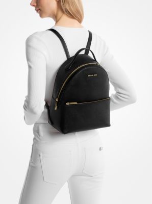 Michael kors best sale backpack leather black