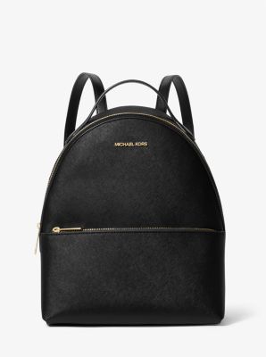 Michaelkors Sheila Medium Faux Saffiano Leather Backpack,BLACK