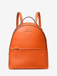 Sheila Medium Faux Saffiano Leather Backpack - POPPY - 35F3G6HB6L