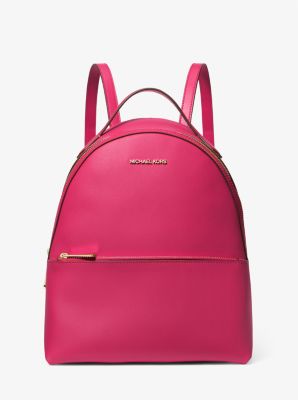 Michael kors pink leather on sale backpack