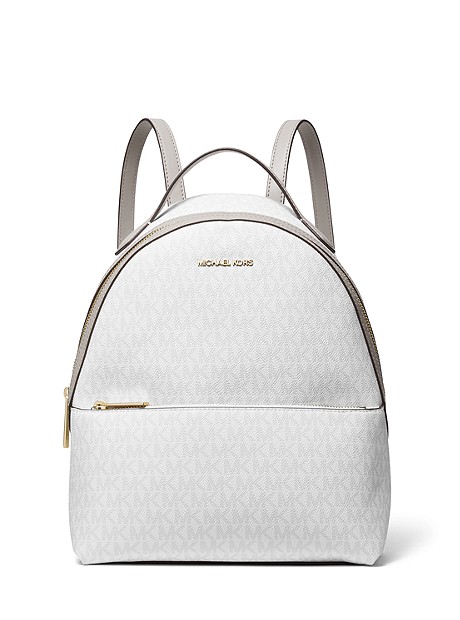 Sheila Medium Logo Backpack - OPTIC WHITE - 35F3G6HB6V