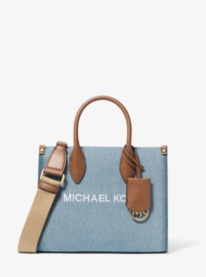 Michael kors denim shoulder on sale bag