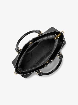 Michael Kors Black Vegan Leather 'Charlotte' Tote, Brand New