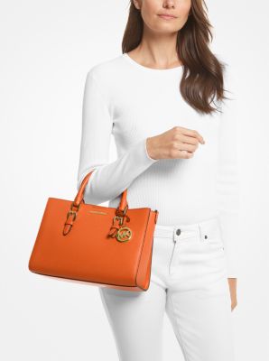 Michael Michael Kors Marilyn Medium Saffiano Leather Bag In Orange